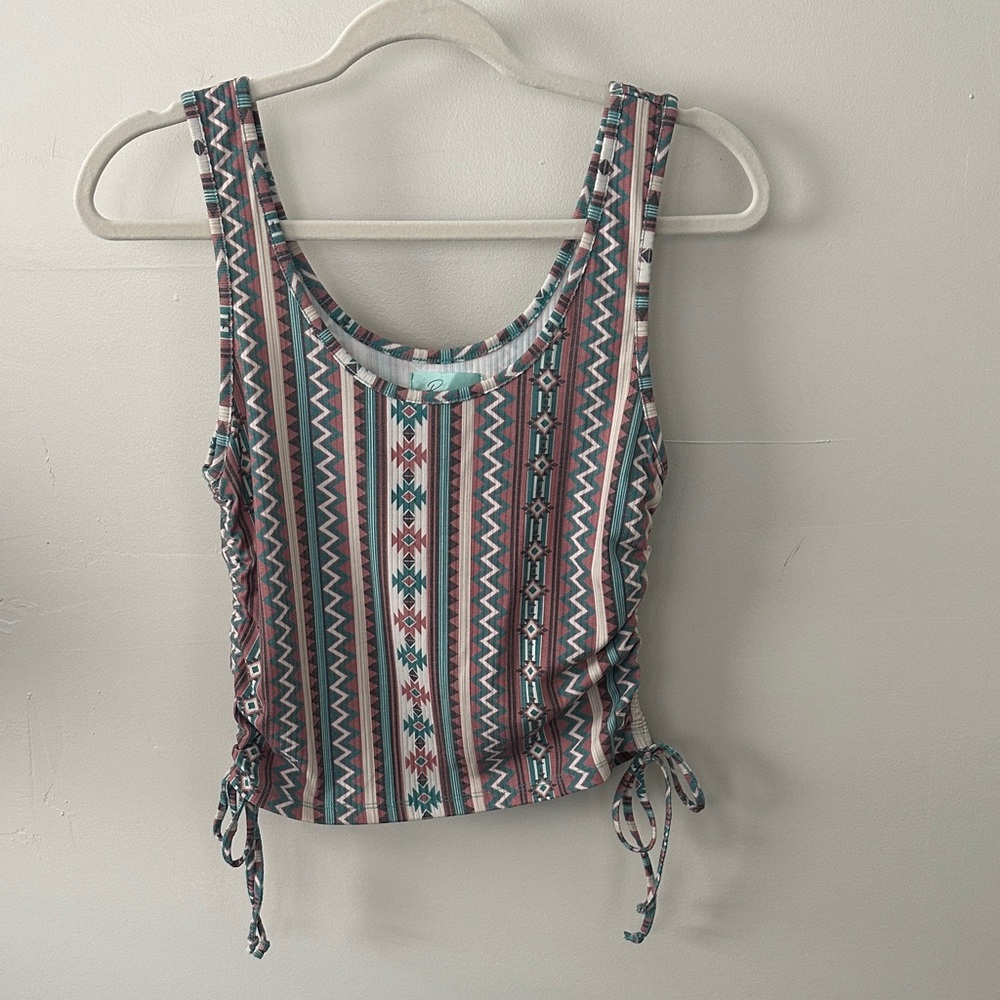 Trendy Tribal Print Crop Top